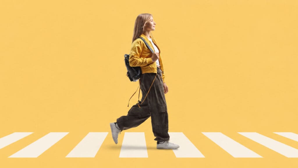 Student walking