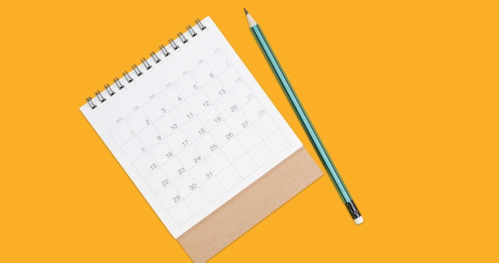 Calendar and Pencil